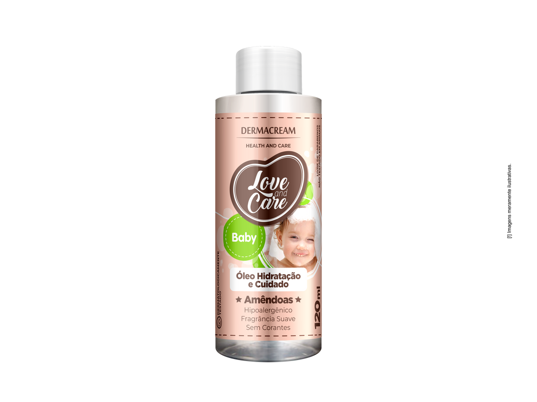 Óleo Hidratação e Cuidado Love and Care Baby Amêndoas - 120ml