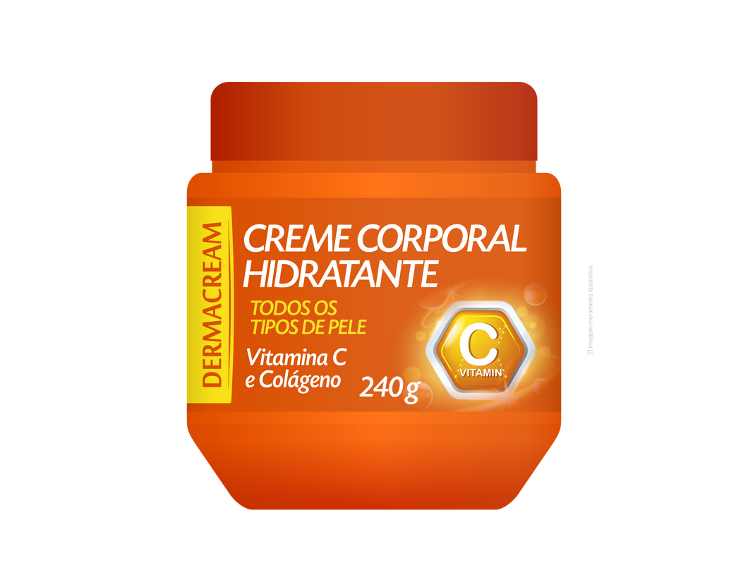 Creme Corporal Hidratante Vitamina C e Colágeno - 240g