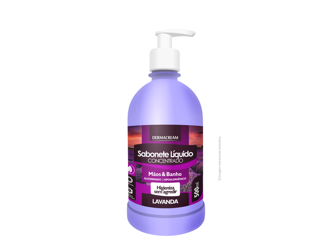 Sabonete Líquido Concentrado & Glicerinado Lavanda - 500ml